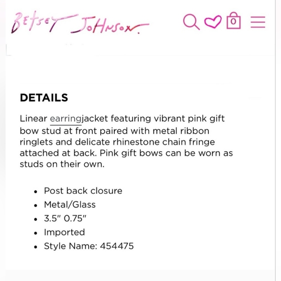 Betsey Johnson Christmas Bow Crystal Ribbon Holiday Front Back Drop Earrings NIB - Picture 6 of 16